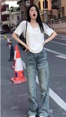 白Tシャツ レディース シンプル上質Vネック半袖トップス