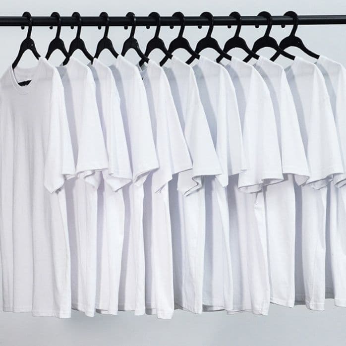 白Tシャツ ベーシック 丸首半袖カットソー