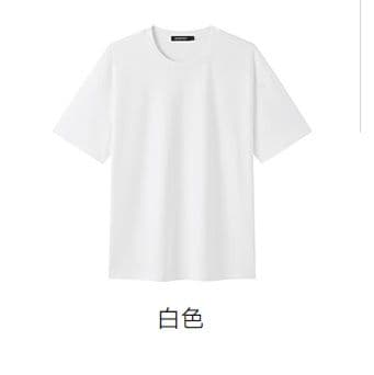 白Tシャツ 涼感ゆったり半袖シンプル