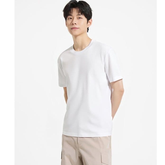 白Tシャツ ベーシック クルーネック 半袖 無地Tシャツ