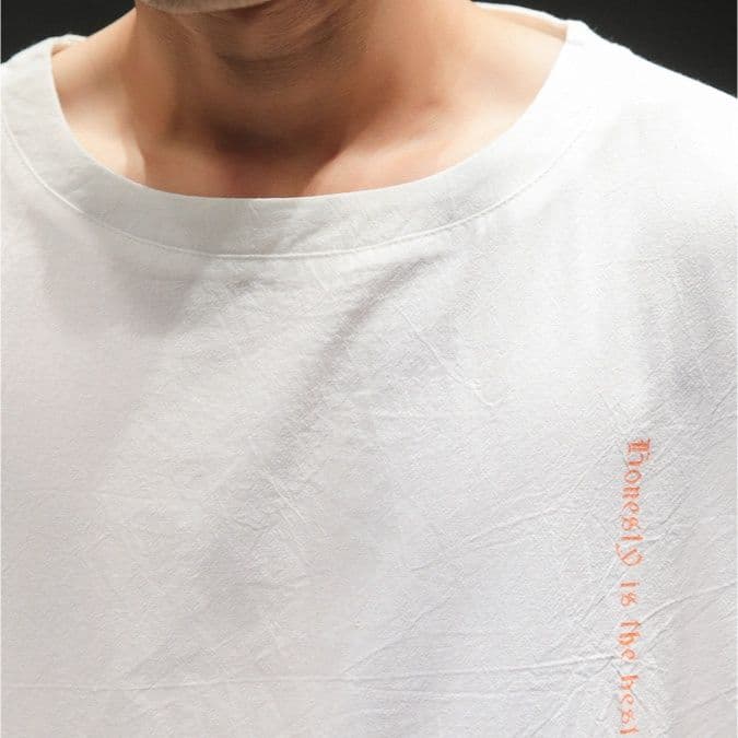 白Tシャツ 多機能ポケット付きゆったりオーバーサイズ半袖