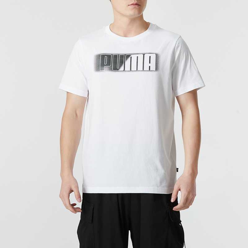 白Tシャツ グラデーションロゴ入り半袖シャツ