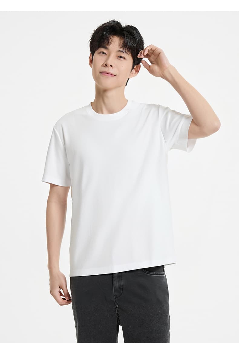 白Tシャツ ベーシック クルーネック 半袖 無地Tシャツ