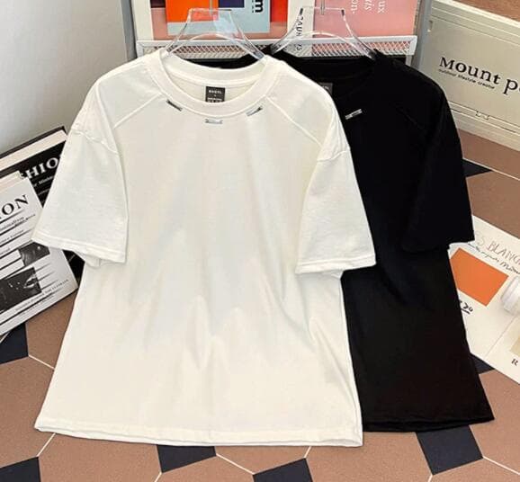 白Tシャツ メンズ半袖白無地基本シャツ