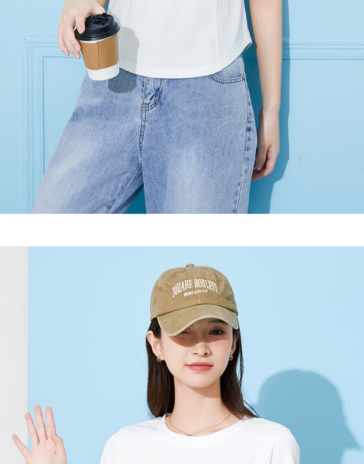 白Tシャツ シンプル収腰ロゴ入り半袖Tシャツ