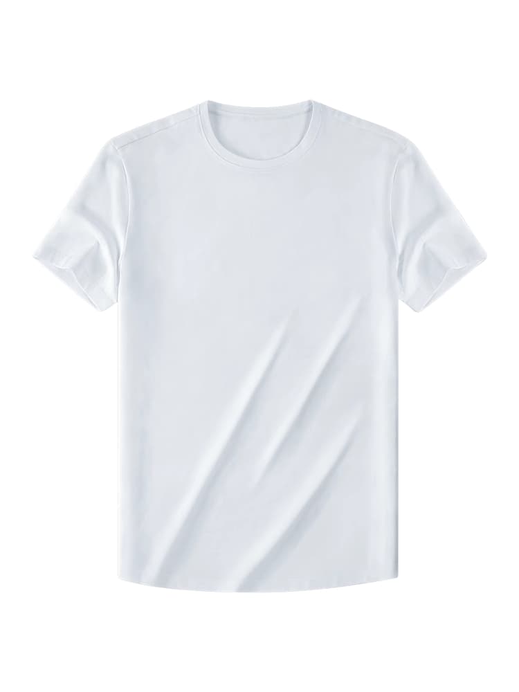 白Tシャツ 洗練シルエット 上質コットン半袖