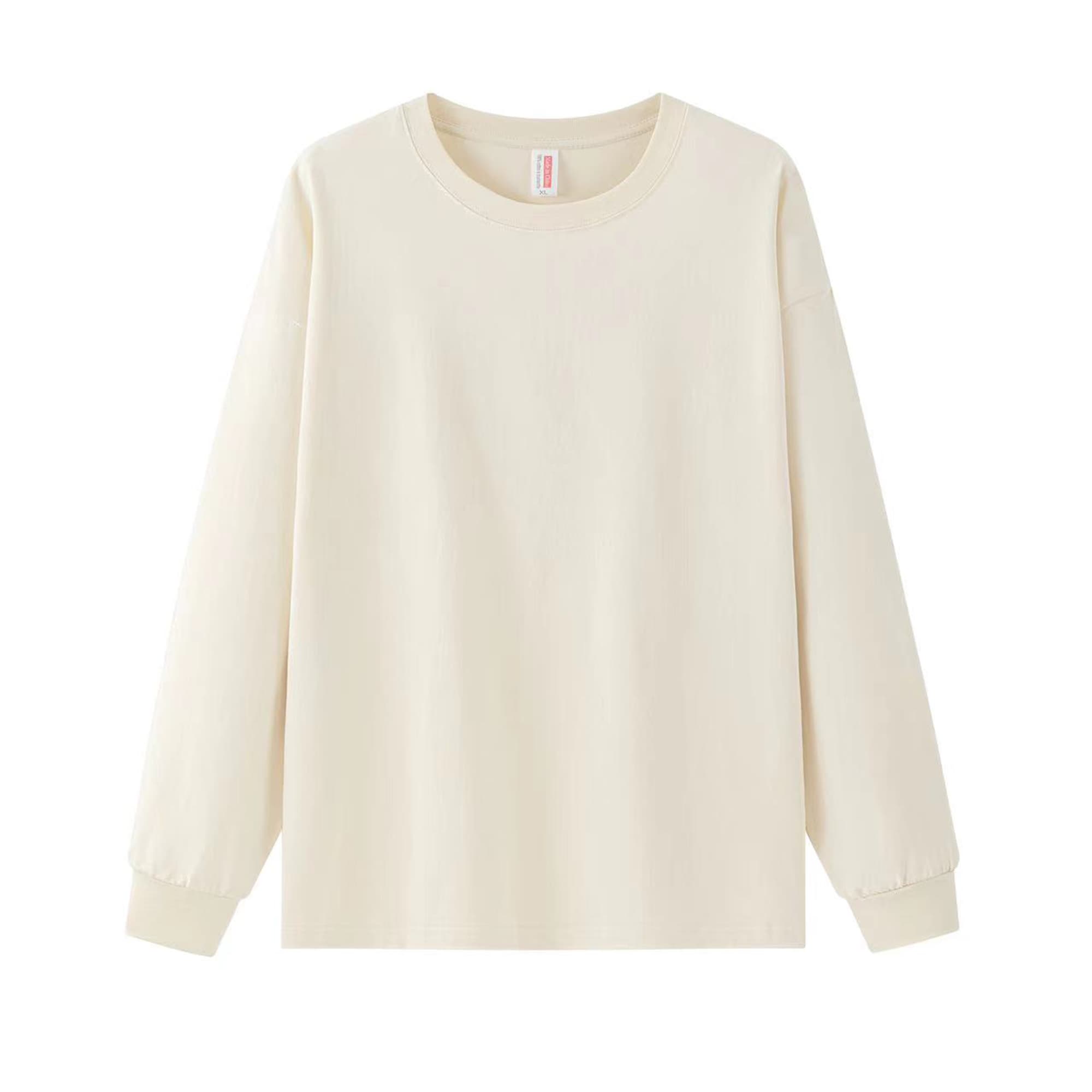 白Tシャツ メンズ ゆったり肩落ち長袖カットソー