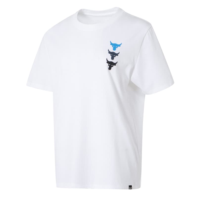 白Tシャツ レディース 三連牛モチーフゆったり半袖シャツ