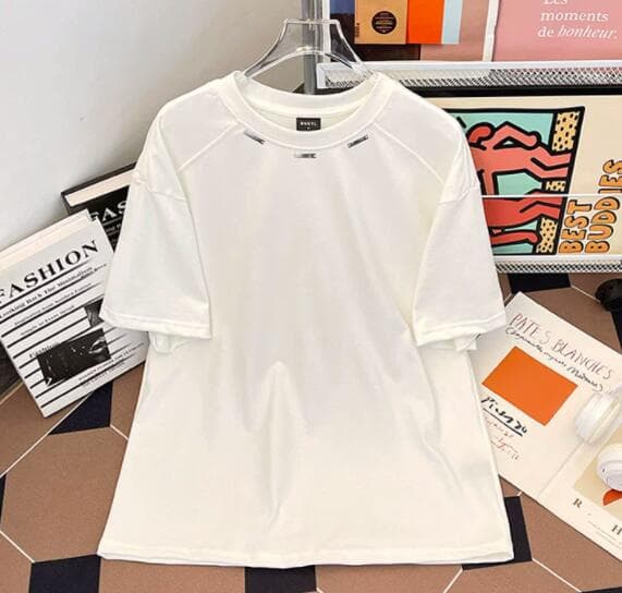 白Tシャツ メンズ半袖白無地基本シャツ