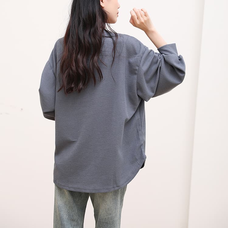 白Tシャツ 長袖ゆったりプルオーバー白Ｔシャツレディース