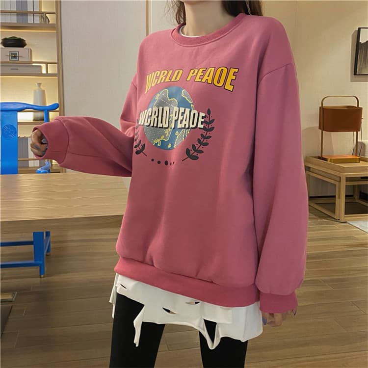 白Tシャツ レディース白長袖シャツ スリット入りロング丈カジュアルトップス