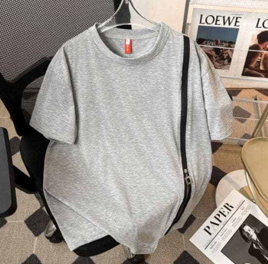 白Tシャツ 白無地半袖シャツ丸首シンプルメンズトップス