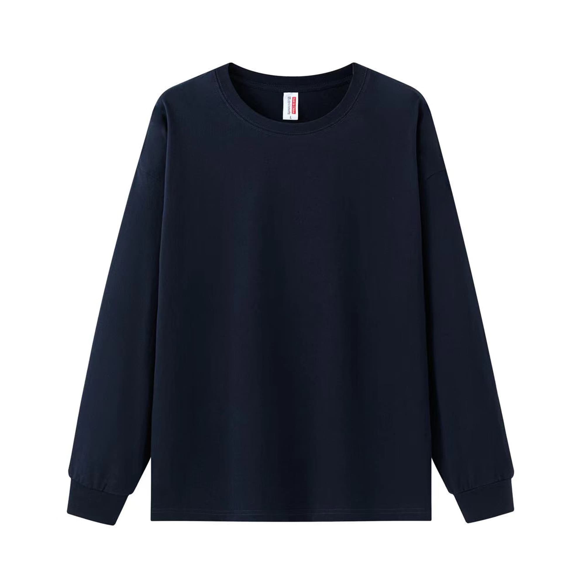 白Tシャツ メンズ ゆったり肩落ち長袖カットソー