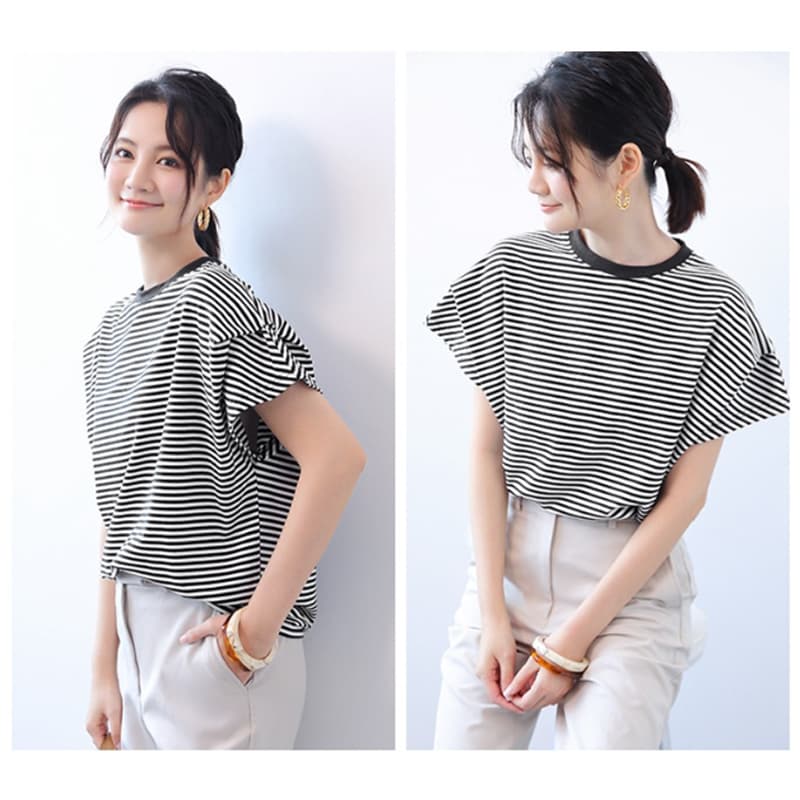 白Tシャツ 半袖Tシャツ レディース 春夏 丸首 無地 シンプル きれいめ カットソー