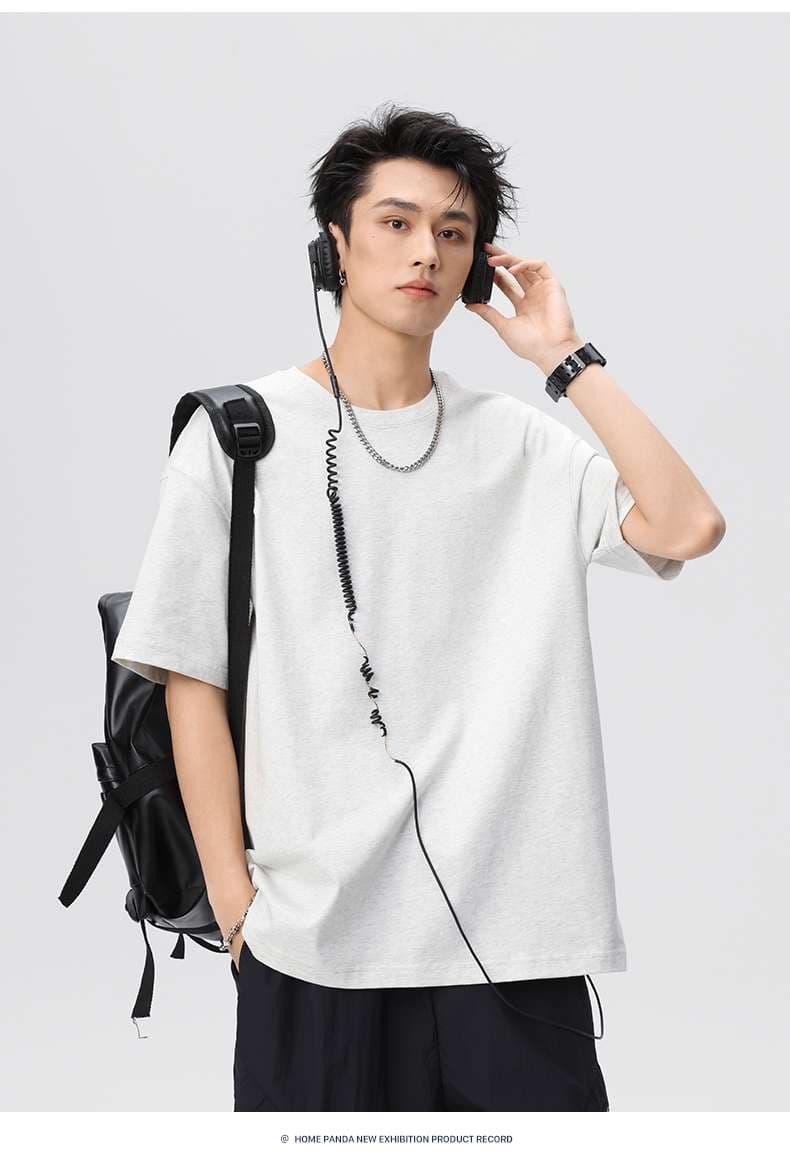 白Tシャツ 無地クルーネック半袖シャツ ベーシック白色