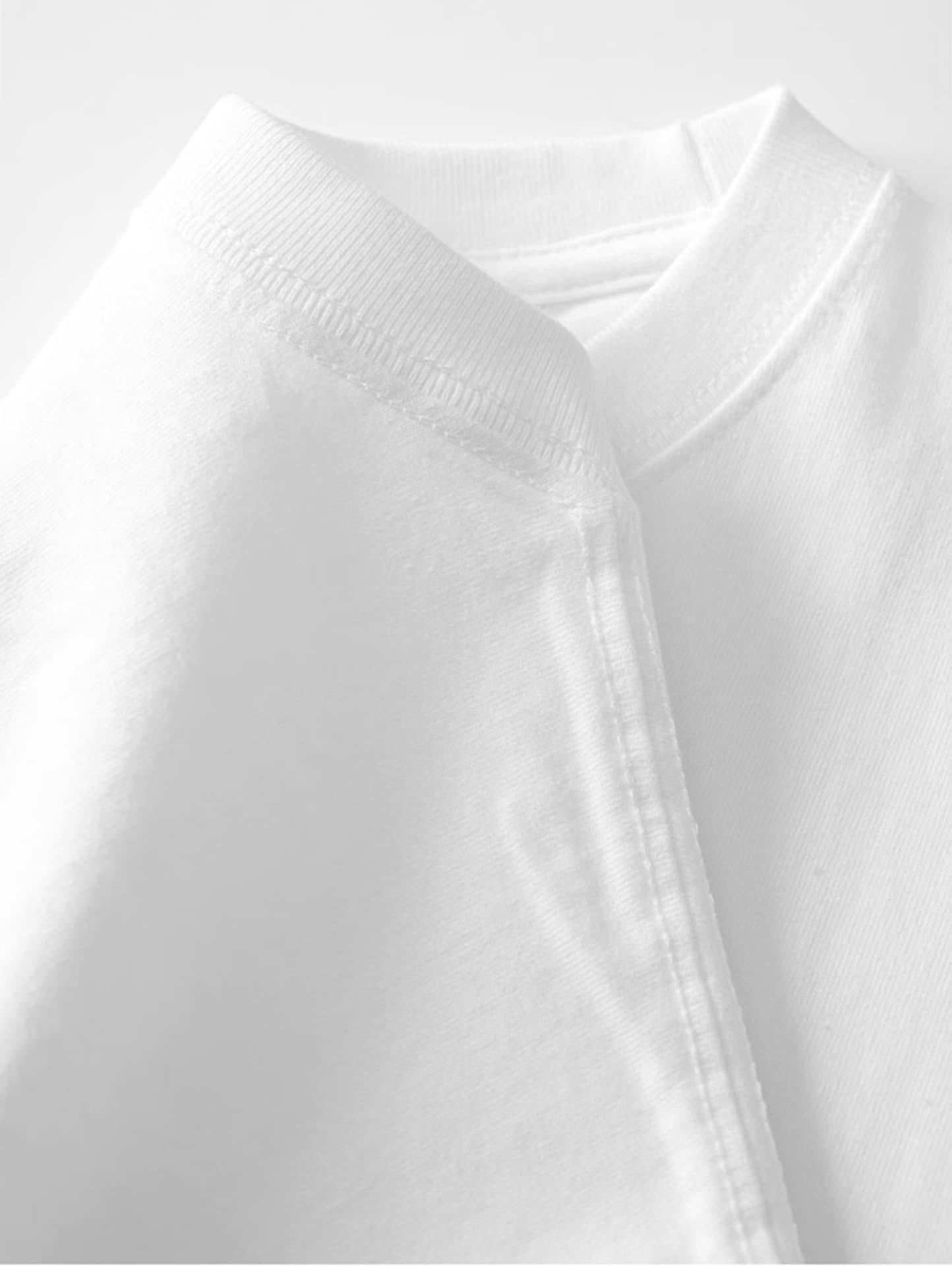 白Tシャツ 純白コットン半袖シャツ極上の着心地