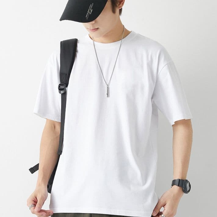 白Tシャツ メンズ やわらか素材の定番クルーネック