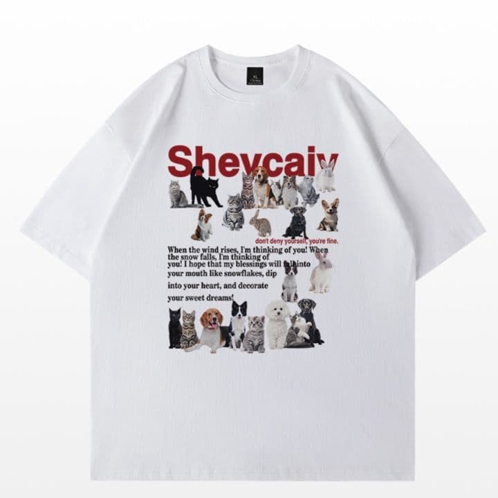 白Tシャツ メンズ アート写真プリント シルエット半袖