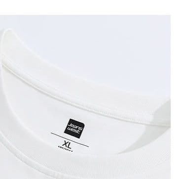 白Tシャツ スタイリッシュ幾何学模様プリント半袖