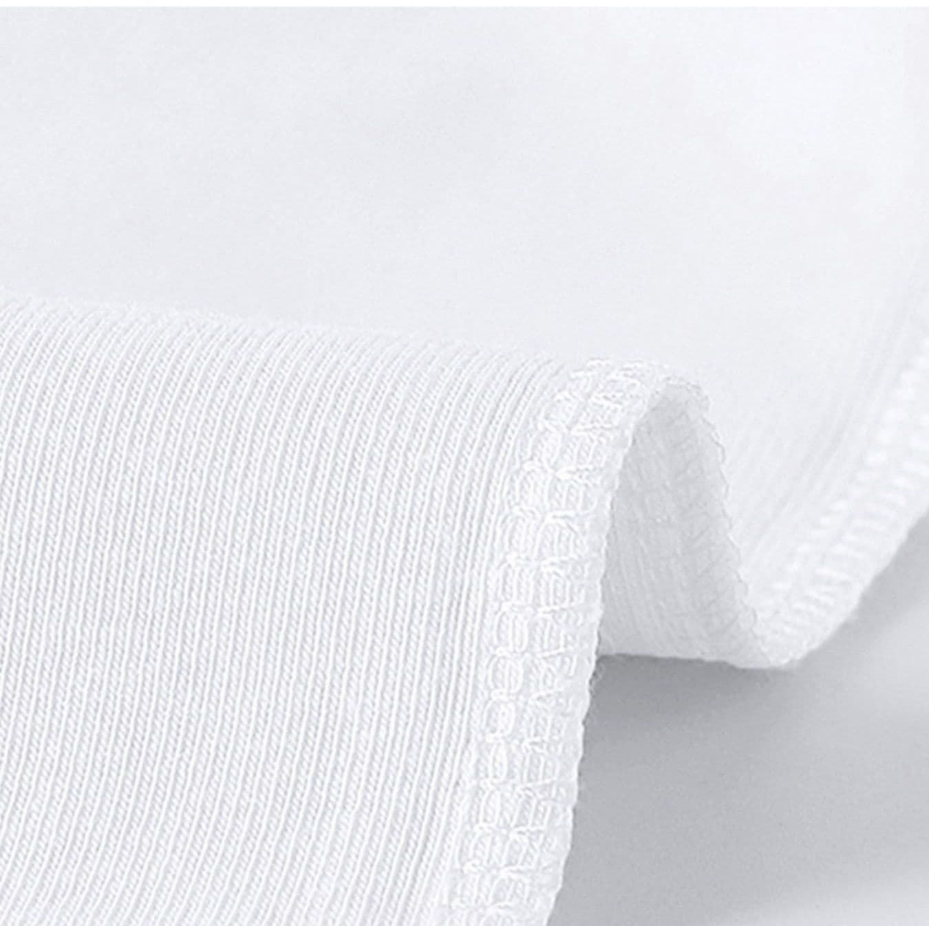 白Tシャツ なめらか素肌 ウェーブネック半袖
