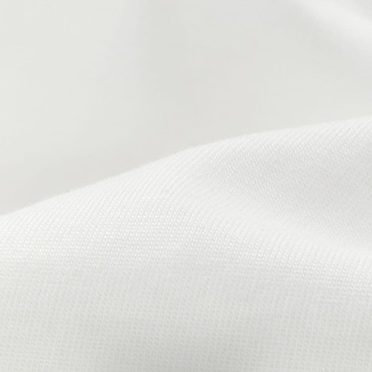 白Tシャツ 虹色ステッチ装飾クルーネック半袖