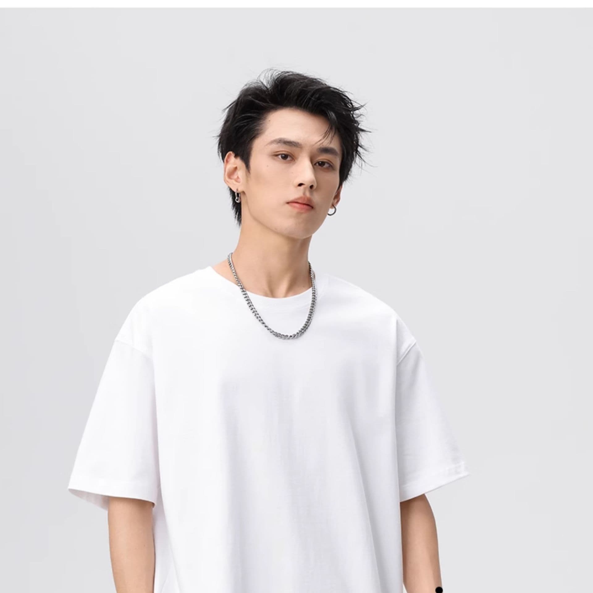 白Tシャツ ゆったりシルエット 半袖ティーシャツ