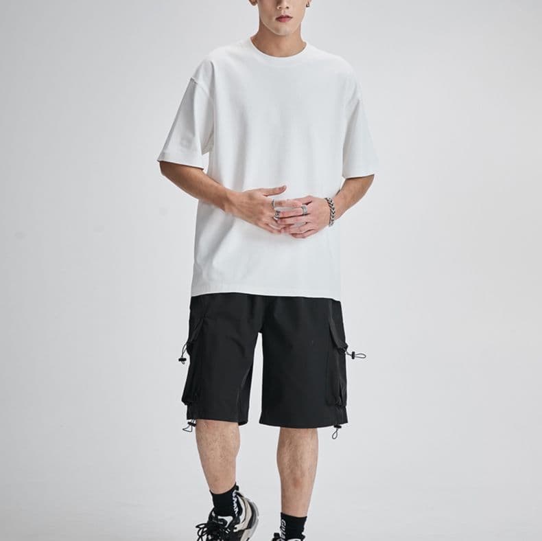 白Tシャツ ゆったりシルエット 万能無地シャツ