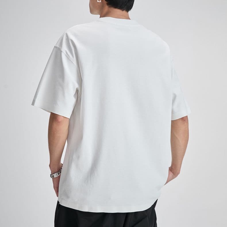 白Tシャツ ゆったりシルエット 万能無地シャツ