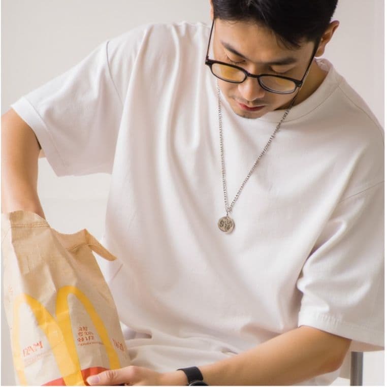 白Tシャツ 厚手純綿快適クルーネック