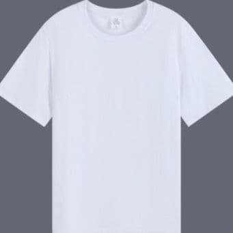 白Tシャツ シンプル綿素材ゆったりクルーネック半袖トップス
