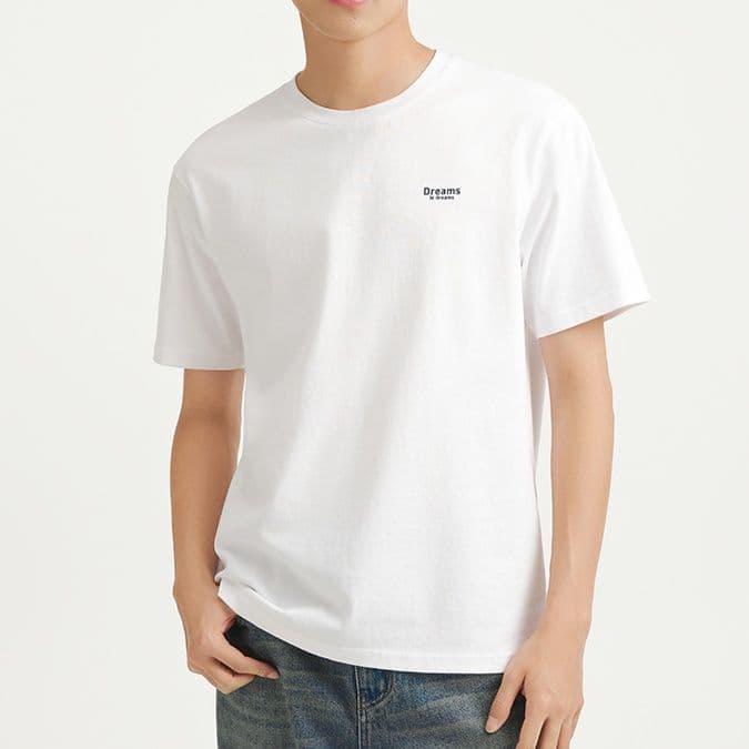 白Tシャツ シンプル半袖クルーネック無地Tシャツ