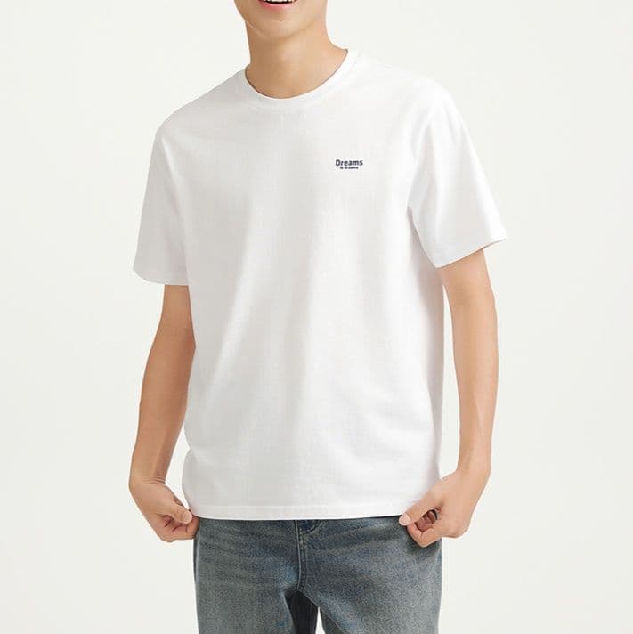 白Tシャツ シンプル半袖クルーネック無地Tシャツ