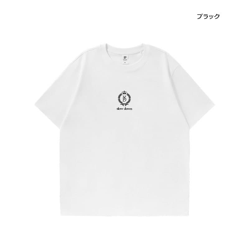 白Tシャツ メンズ 復古街頭風プリント半袖カットソー 春夏新作 ゆったりサイズ 全2色