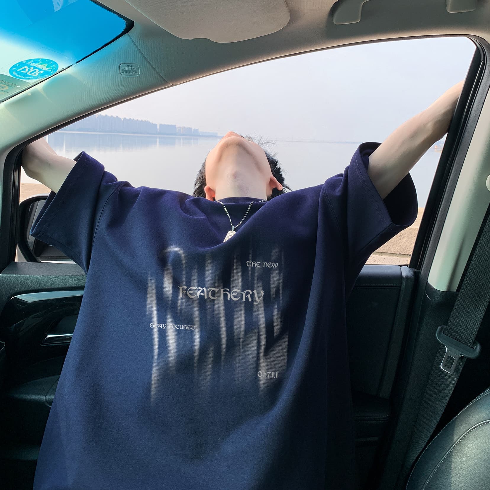 白Tシャツ メンズ 翼の詩 オーバーサイズ半袖