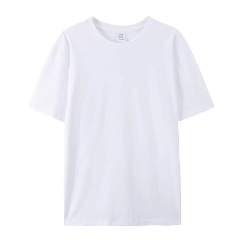 白Tシャツ 二本針縫製 上質綿素材クルーネック