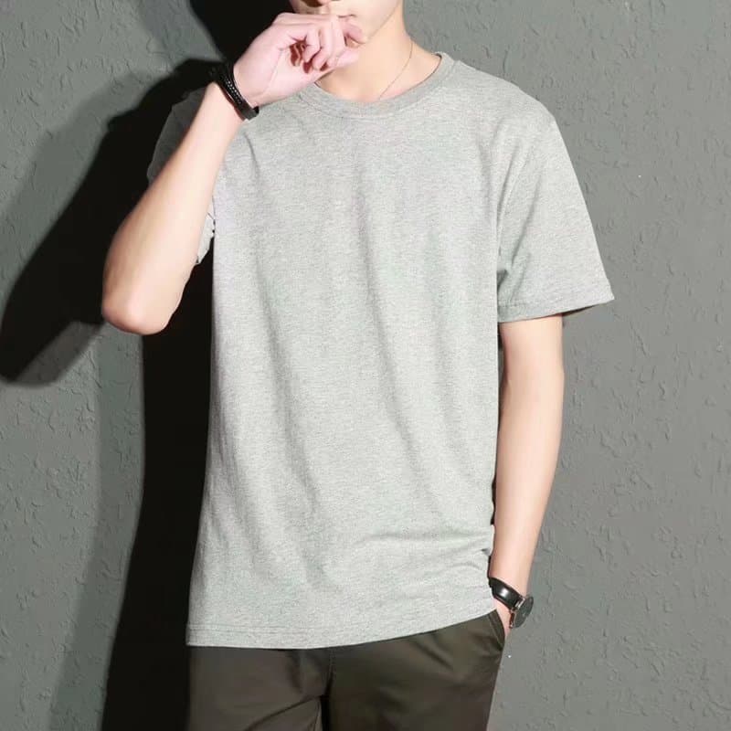 白Tシャツ メンズ シンプル丸首半袖カットソー