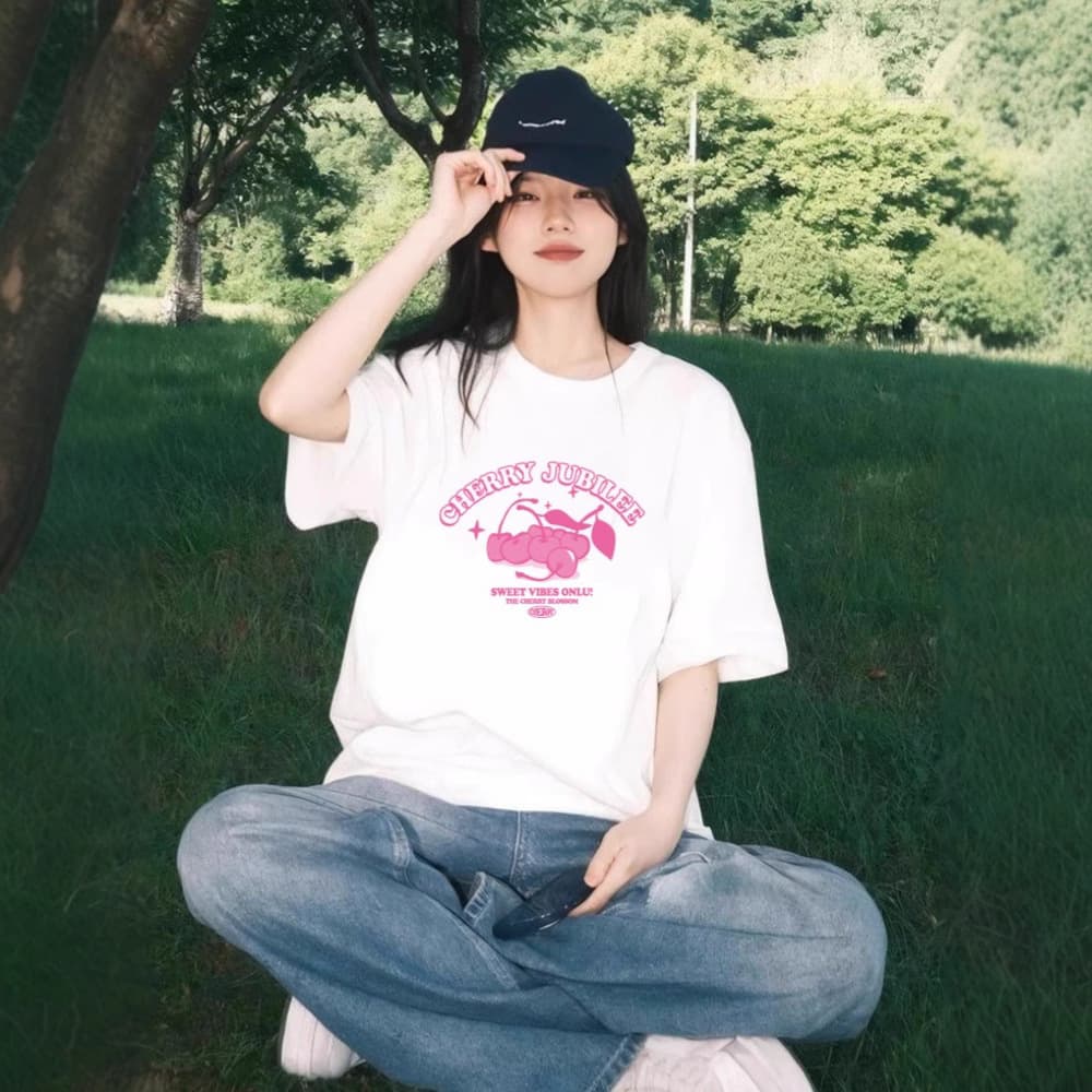 白Tシャツ レディース ゆったりレタープリント半袖Tシャツ