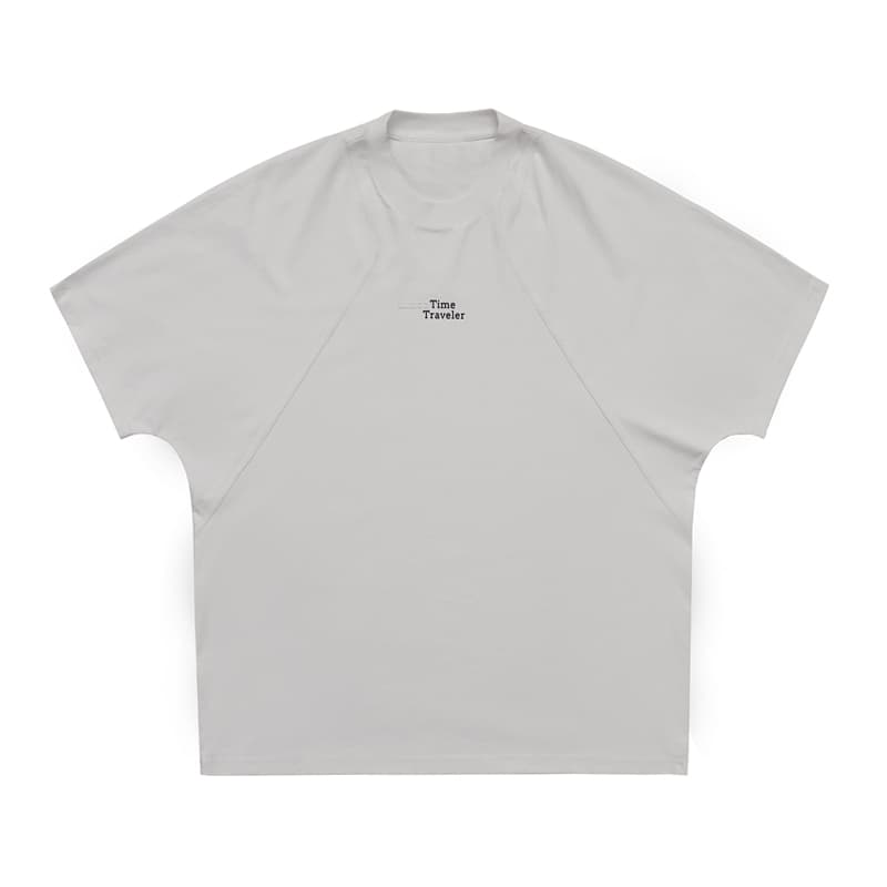 白Tシャツ メンズ 胸元刺繍入り立体縫製半袖カットソー