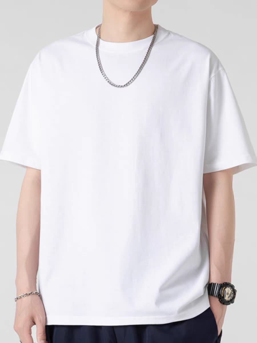 白Tシャツ メンズ クラシック ゆったり半袖