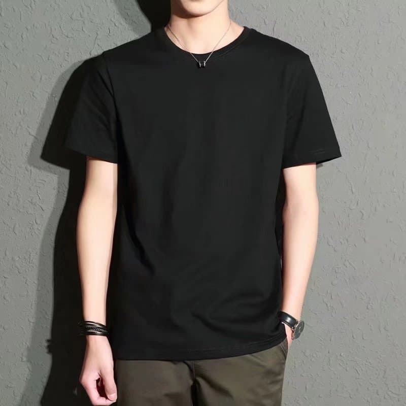 白Tシャツ メンズ シンプル丸首半袖カットソー