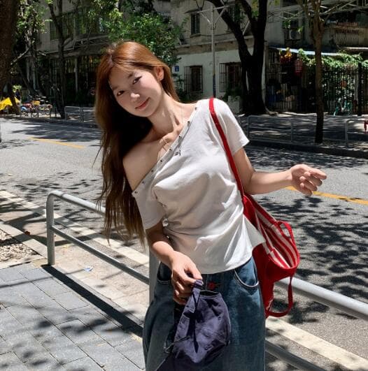 白Tシャツ 半袖オフショルダー白カットソー レディース