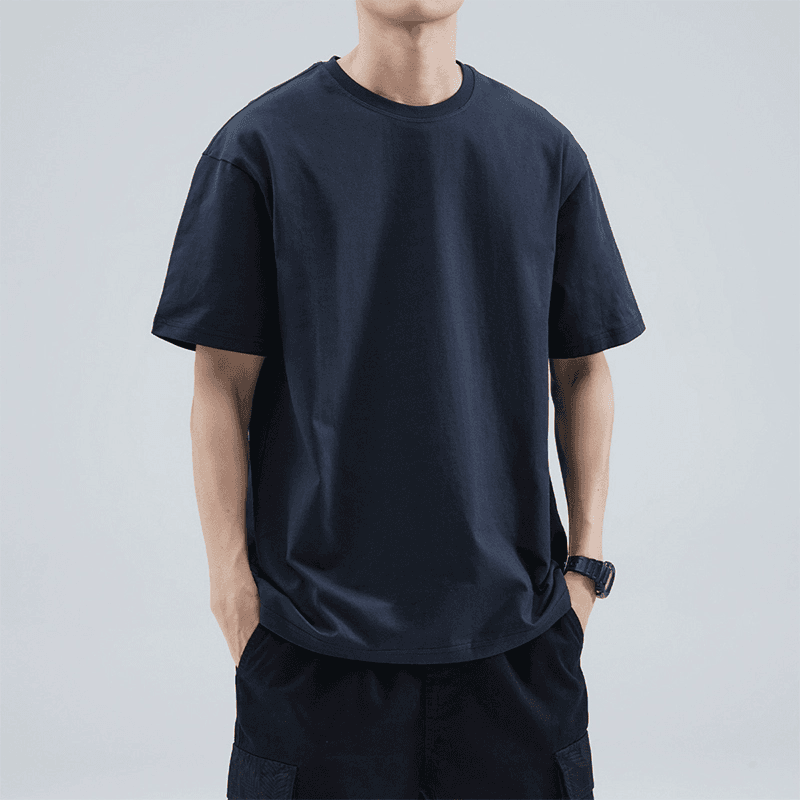 白Tシャツ メンズ すっきり着こなし 上質綿使用半袖