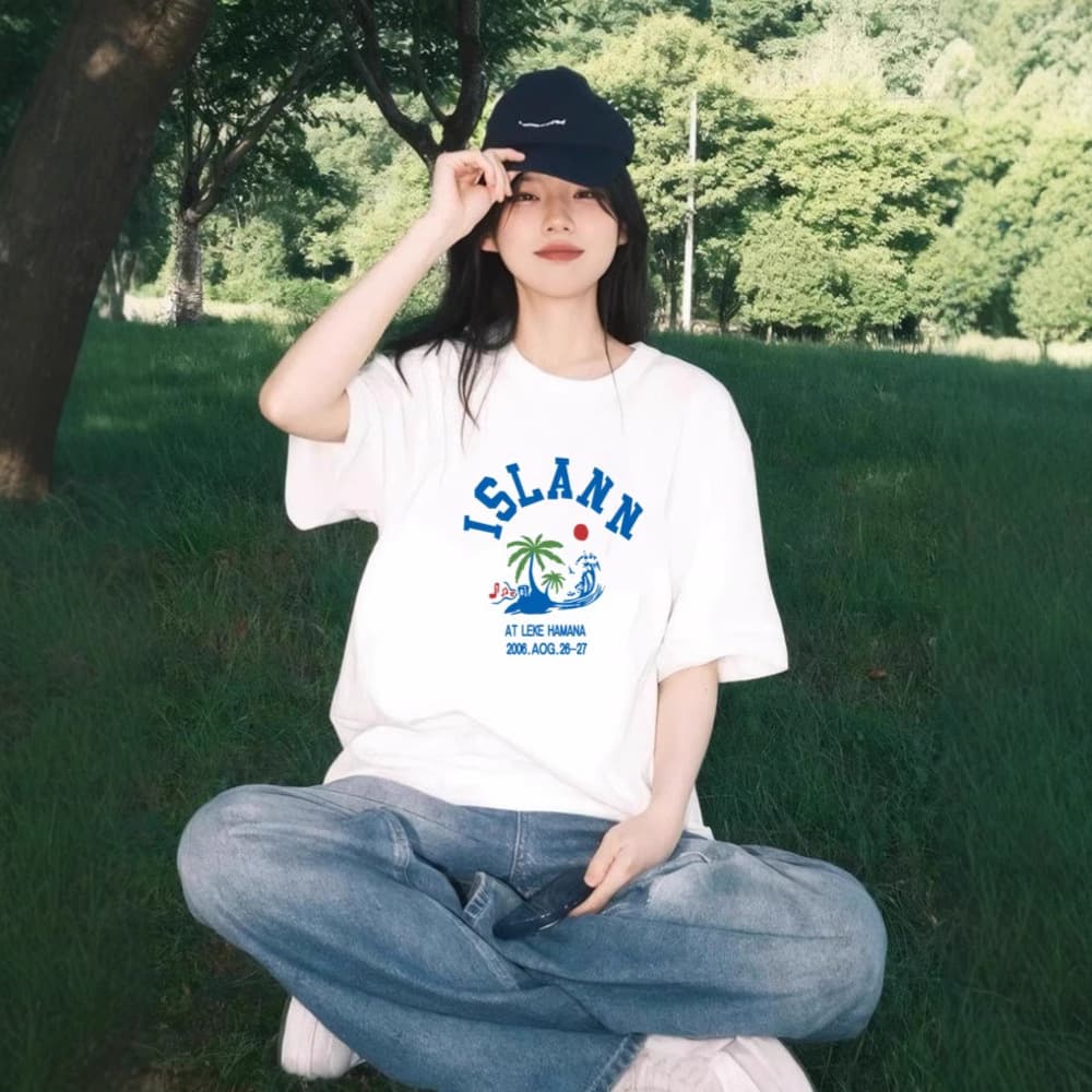白Tシャツ レディース ゆったりレタープリント半袖Tシャツ