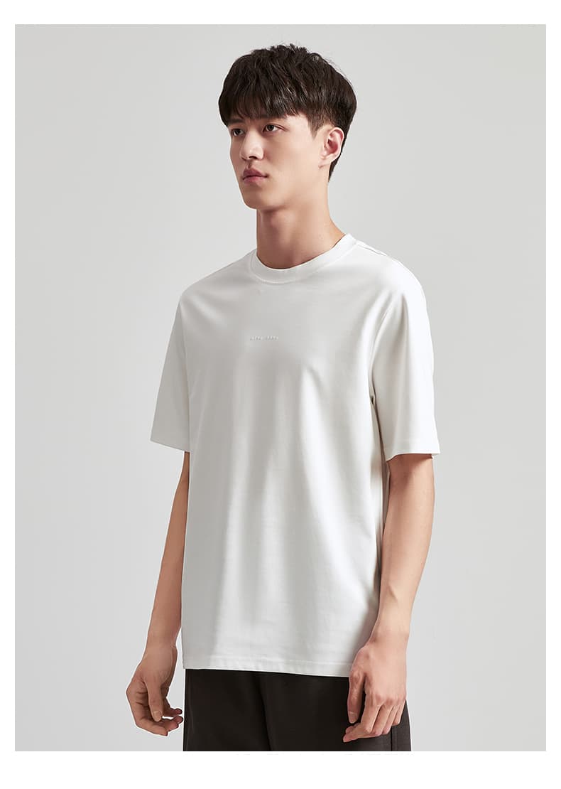 白Tシャツ メンズ すっきり着こなせる上質綿半袖