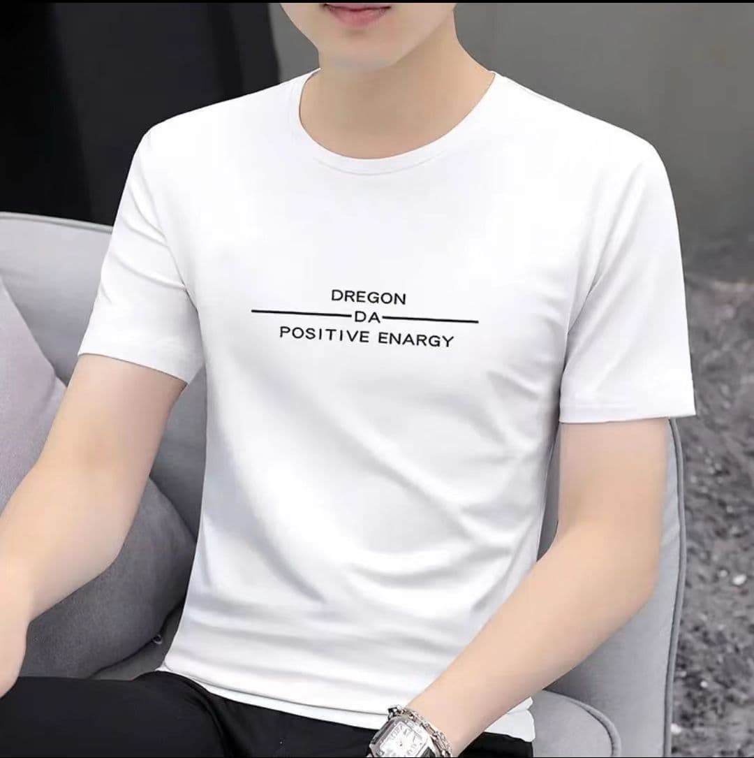 白Tシャツ メンズ メッセージ入り半袖
