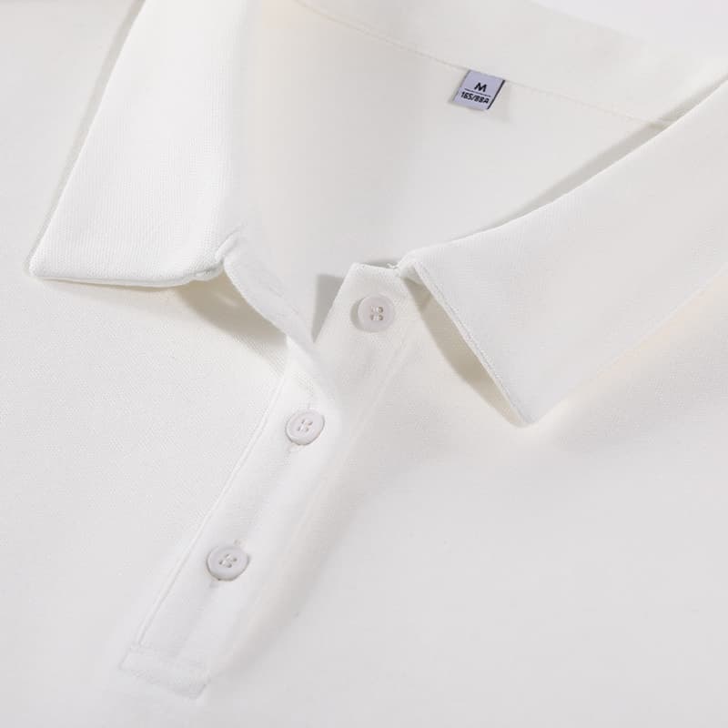 白Tシャツ シンプル襟付き半袖カットソー