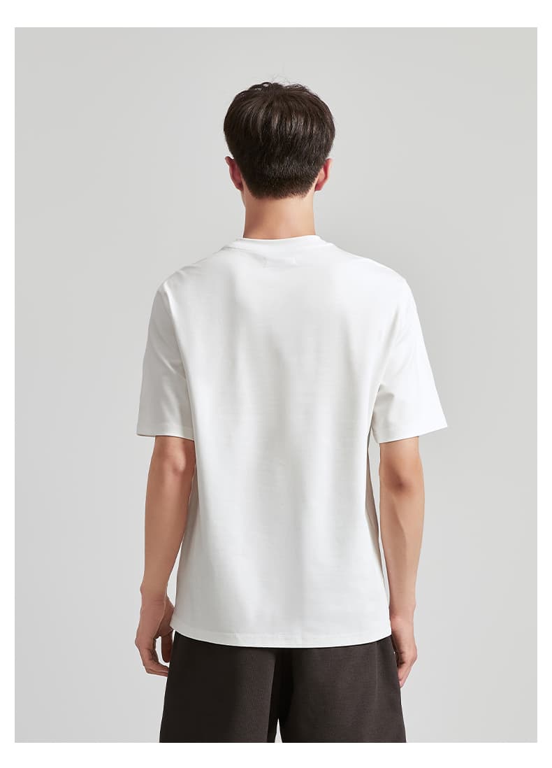 白Tシャツ メンズ すっきり着こなせる上質綿半袖