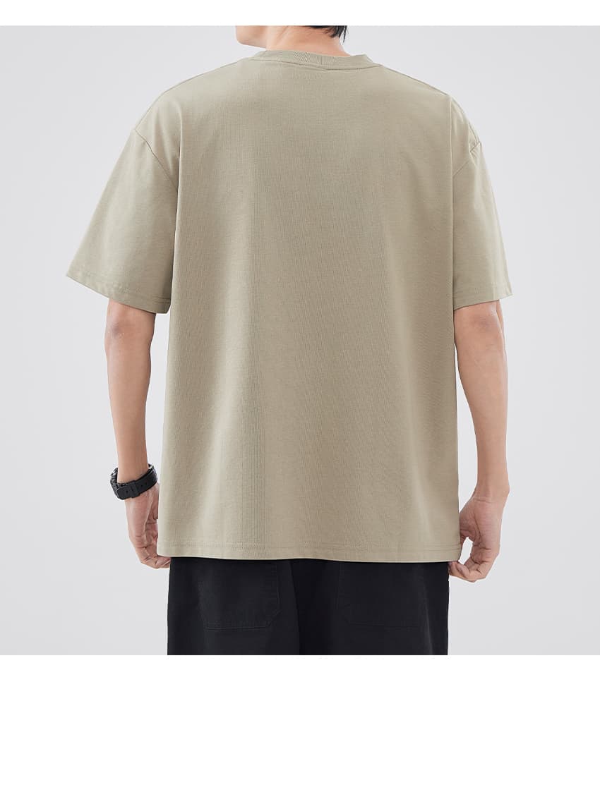 白Tシャツ メンズ 遊び心あふれる怪獣刺繍半袖