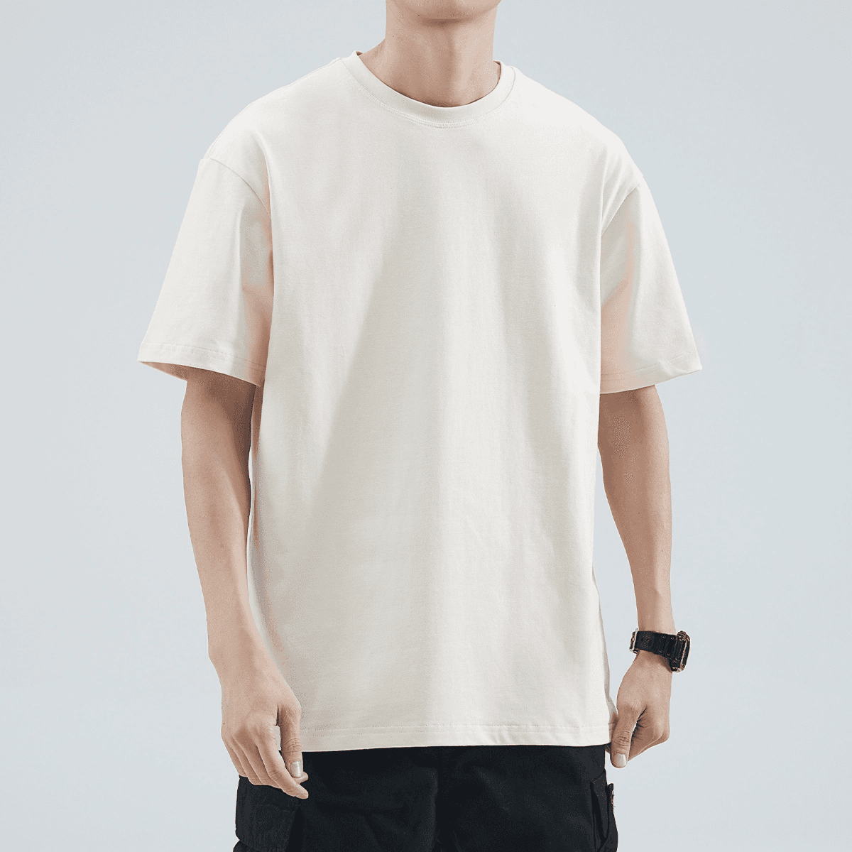 白Tシャツ メンズ すっきり着こなし 上質綿使用半袖