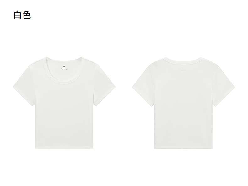 白Tシャツ なめらか素肌 ベーシック半袖シャツ